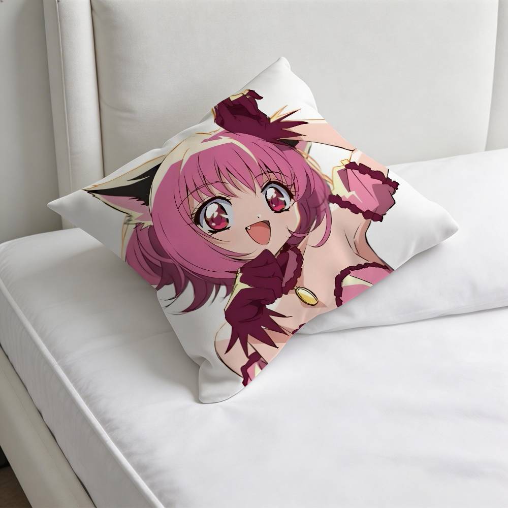 TTokyo Mew MMew Ichigo Fashion Square Pillow Case Durable Throw Pillow Cover for Sofa Couch Chair