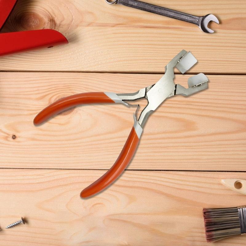 Jewelry Wire Shaping Pliers with Broad Smooth Covered Jaw, Covered Handle, and 5.91 in/15 Cm Length for Customizable Craft Work and Repairs