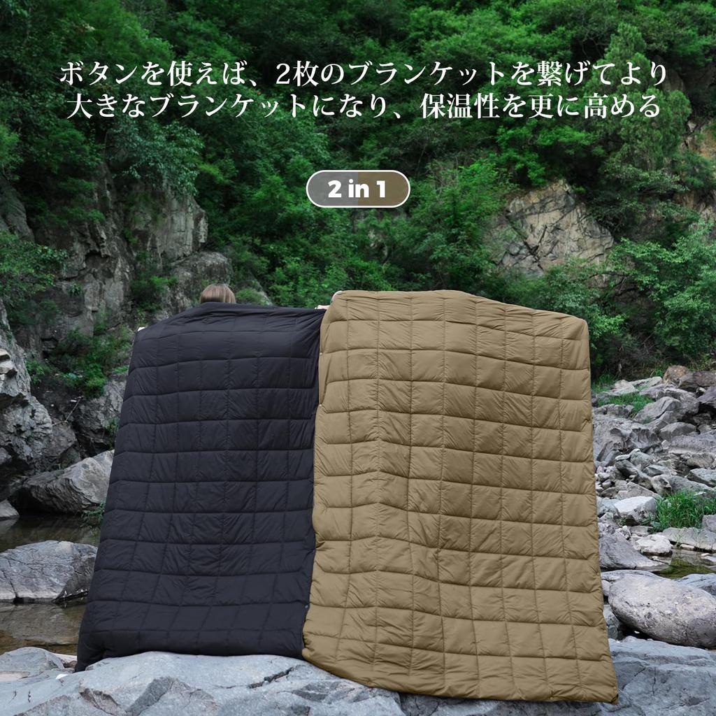 KingCamp Blanket, Camping, Multi Blanket, 175 X 135 Cm, Throw Blanket, Cold Protection, Durable, Lightweight, Compact, Water Repellent, Fully