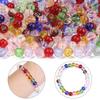 50pcs 8mm Glass Round Beads Colorful Transparent Loose Spacer Beads For Jewelry Making DIY Crafts Bracelets Necklace Accessories
