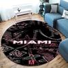 Inter Miami CF Round Area Rug,Carpet Rug for Living Room Bedroom Sofa Playroom Decor,Non-slip Floor Mat