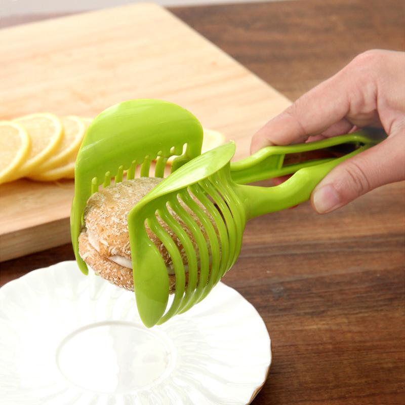 Stainless Steel Kitchen Handheld Orange Lemon Slicer Tomato Cutting Clip Fruit Slicer Onion Slicer KitchenItem Cutter Accessorie