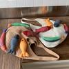 Nuova Borsa a Shopper all'Uncinetto Carina a Forma di Pesce Grande Capacità Borsa a Spalla Intrecciata Casual Multicolore Borsa Lavorata a Maglia Fatta a Mano