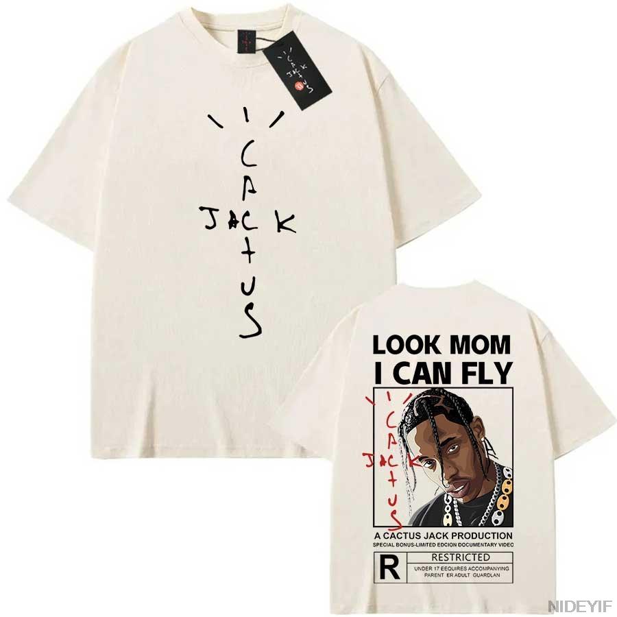 100 Cotton T Shirt Unisex Unisex Fashion Hip Hop T Shirts Cactus Jack Loose Short Sleeve Fans Gift Tops Unisex K14