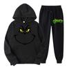 Women's Hooded Sports Tracksuit Unisex Two-Piece Running Outfits Long Sleeve Pullover Hoodies Sweatshirt+Sweatpants Set