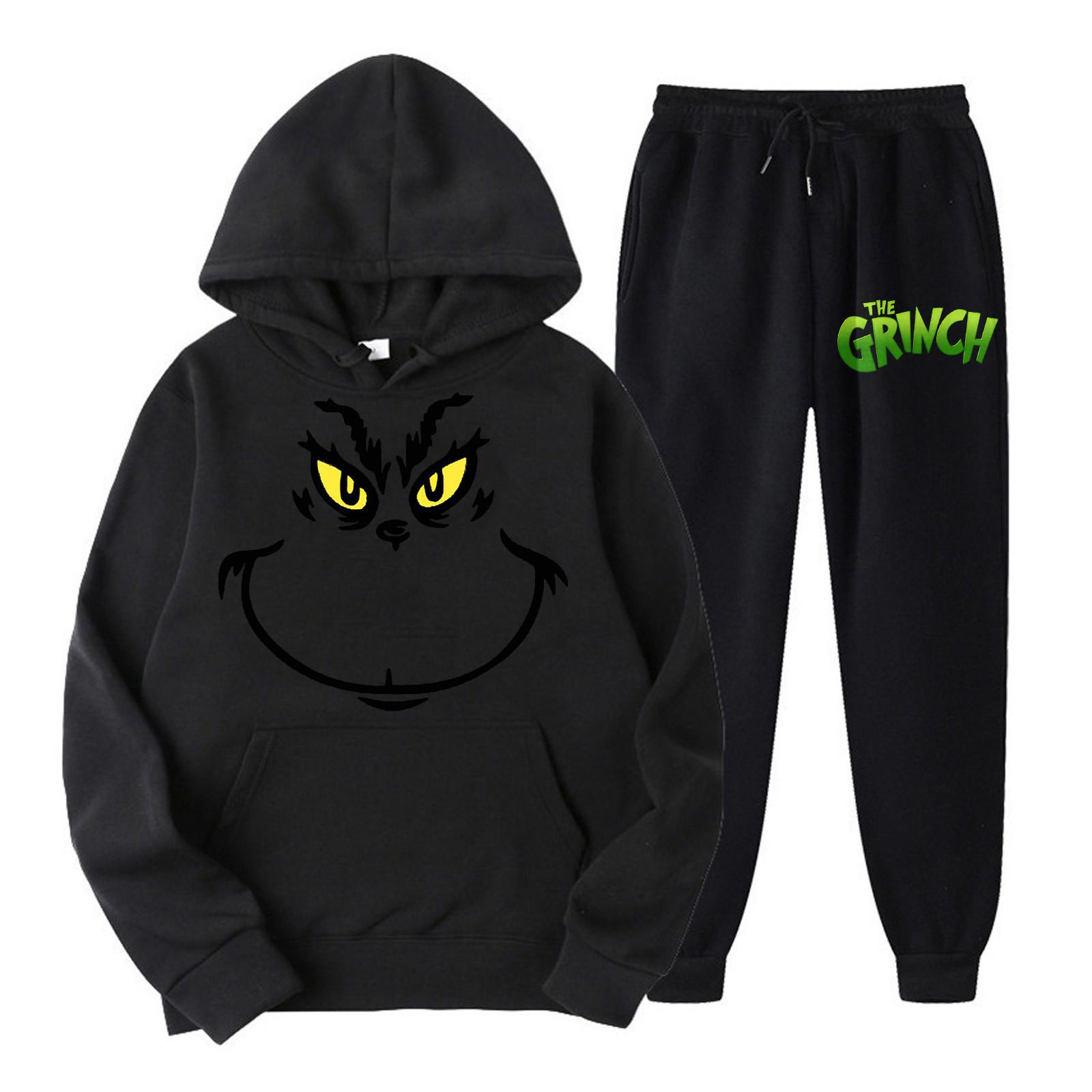 

Women s Hooded Sports Tracksuit Unisex Two-Piece Running Outfits Long Sleeve Pullover Hoodies Sweatshirt+Sweatpants Set XXXL чорний