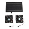 20W Solar Panel Fan Kit Heat Dissipation Ventilation Solar Powered Dual Fan with Switch for Chicken
