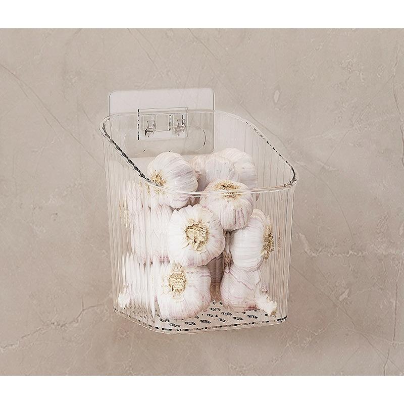 Non Perforated Kitchen Wall Mounted Storage Basket белый