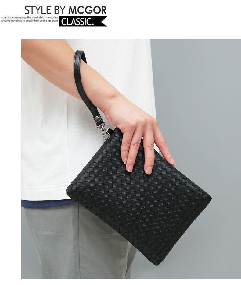Herren Große Kapazität Weiches Leder Geflochtene Clutch & Geldbörse - Business & Freizeit Handtasche