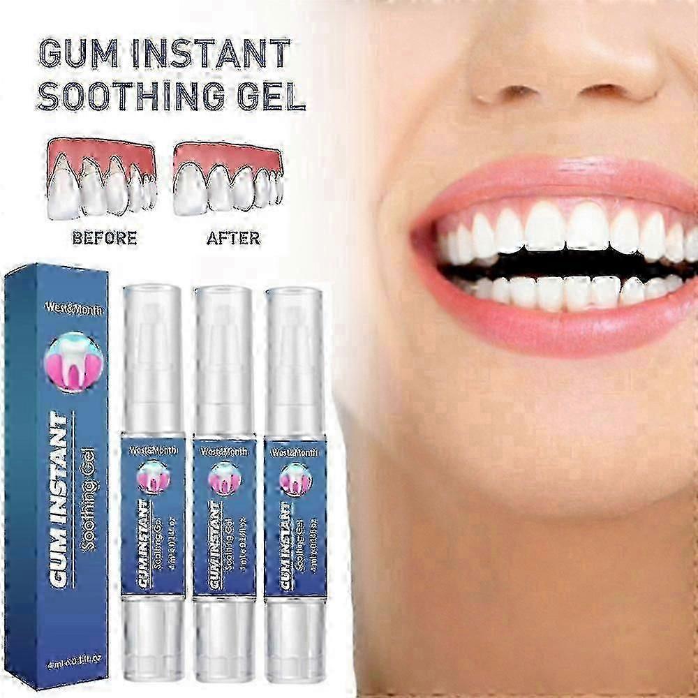 3 Pezzi Gel Terapia Gengivale, Gel Lenitivo Istantaneo per Denti Sensibili e Cura delle Gengive