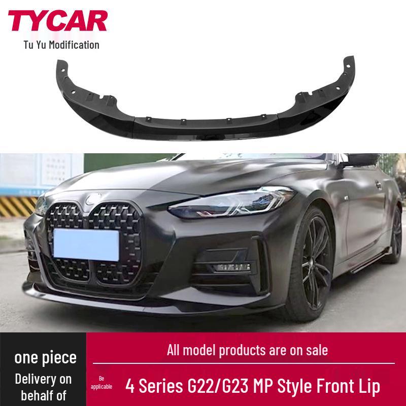 

2020 BMW 4 Series G22/G23 MP Style Front Lip Bumper Modification Matte Black Three-Piece Front Lip