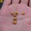 Copper-Plated Sand Gold DIY Flying Saucer Beads with Auspicious Cloud and Hammer Texture Spacer Pieces