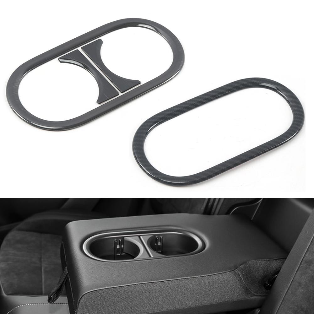 

Хромированный задний ряд держателя стакана для воды, декоративная рамка, крышка для Volkswagen T-Roc T Roc 2018-наклейка