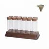 Coffee Bean Display Base with Glass Tubes Minimalist for Kitchen Counter