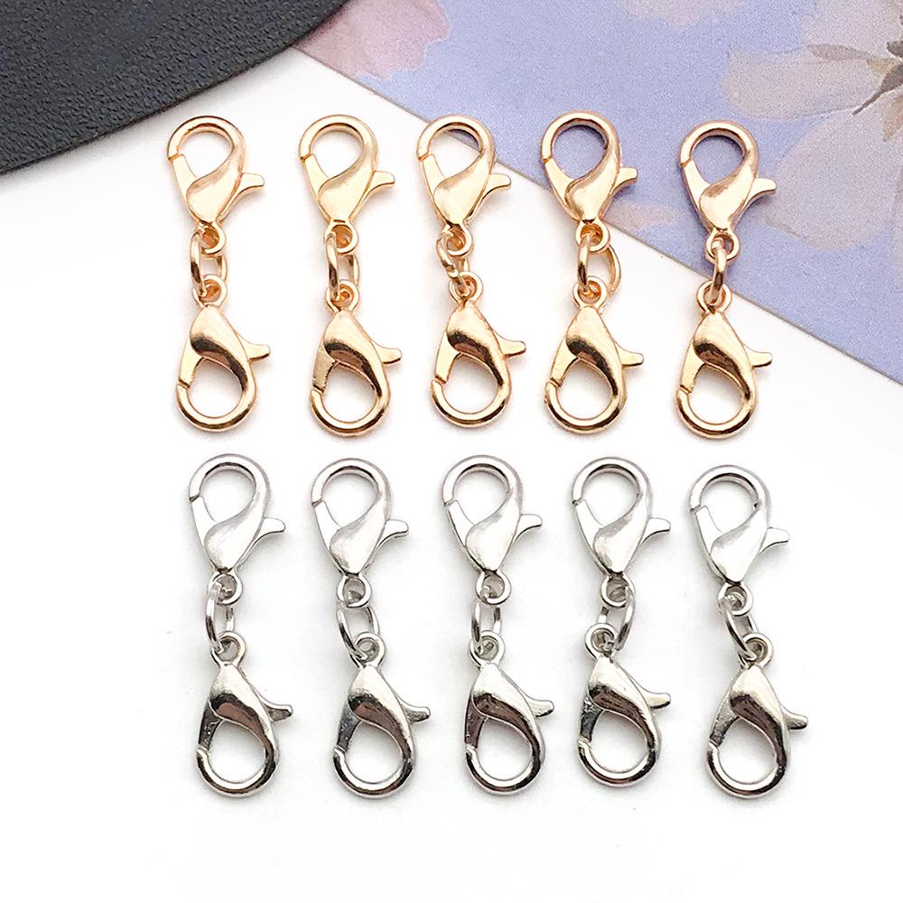 Διπλός Κρίκος Αστακού Συνδετήρας Κράμα Ψευδαργύρου για DIY Έργα Κολιέ & Βραχιολιού