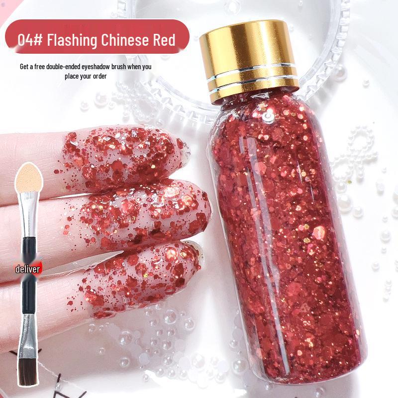 

Super Glitter Pearlescent Eyeshadow - Sparkling Gel Formula for Stage & Student Makeup, No Glue Needed