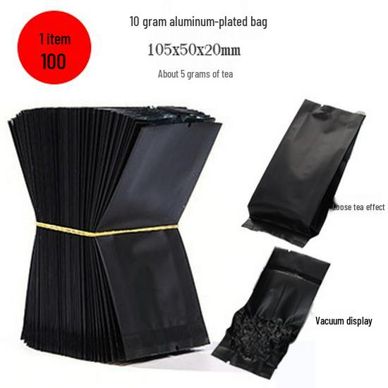 

Маленький 5-граммовый вакуумно-запаянный пакетик черного и зеленого чая с подкладкой из алюминиевой фольги