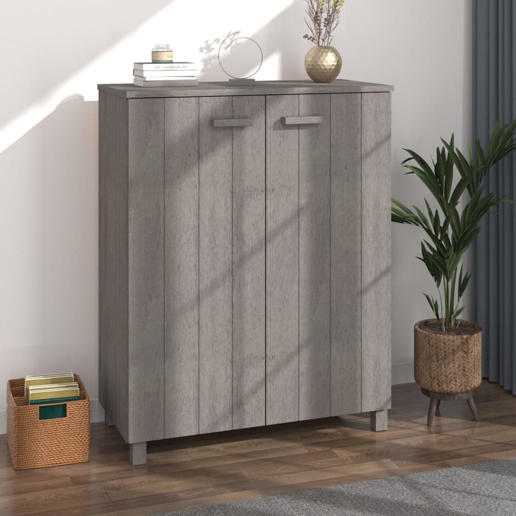 Vidaxl Szafka Na Buty Hamar, Jasnoszara, 85X40X108 Cm, Lita Sosna