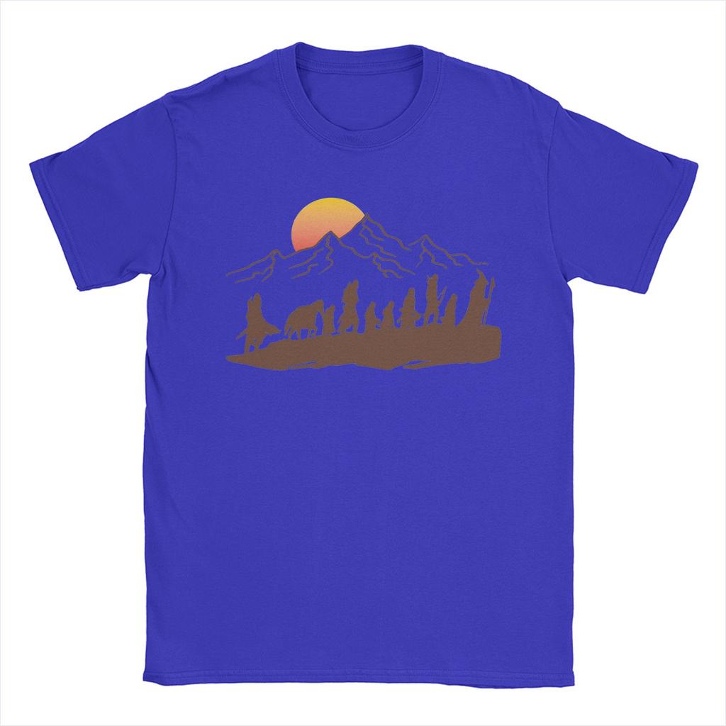 La Compagnia L-Signori degli A-Anelli Magliette Uomo Cotone Puro Magliette Divertenti Girocollo T-Shirt Manica Corta Vestiti Estivi