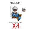 MOC Medieval Building Blocks Castle Knights Army Soldiers Warrior Accessories Warhorse Helmets Shields Armor Toy Gifts S036 DIY