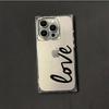 Clear Square Back Tube Case Protection For iPhone 12 15 Plus 16 ProMax 11 14 Pro Max 13 Anti-Oxygen,English Alphabet Pattern Casing