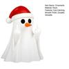 Office Desk Accessories Christmas Ghost Pen Holder with Santa Hat, Funny Desktop Organizer, Creative Storage Cup Halloween Tabletop Statue,