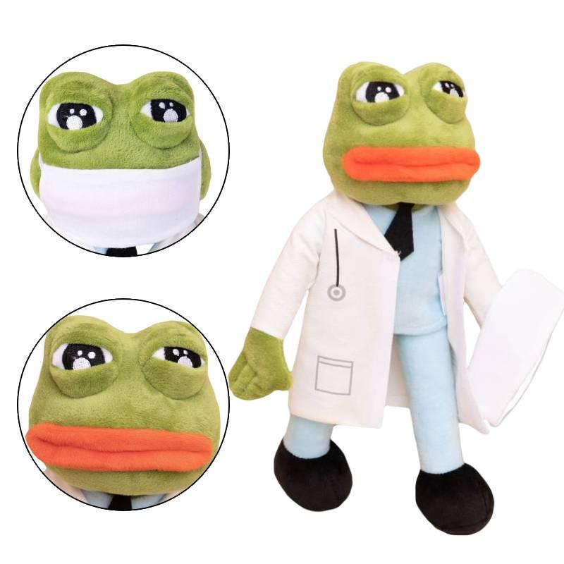 Sad Frog Pepe Plush Toy Cute Doctor Shaped Stuffed Animal