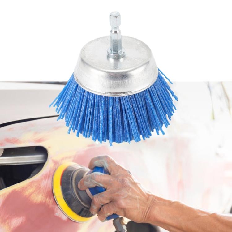 Bristle Brush Surfaces Polishing Tool Fine Abrasive Fibers Electric Drill Brush 1/4 Inch Handle for Detailed Workmanship