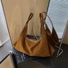Large Capacity Bag Women's Autumn and Winter Matte Retro Shoulder Messenger Bag Commuter Dumpling Bag