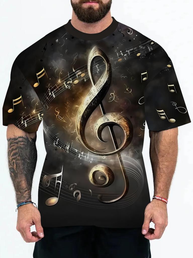 New 3D Digital Printed Summer Fashion Men's T-shirt with Animal and Character Patterns Large Size T-shirt