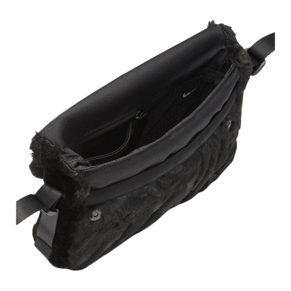 New Nike Sportswear Futura 365 Faux Fur Crossbody Bag 1L FZ1326-010