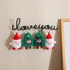 Santa Claus Plush Tree Pendant Keychain Charm