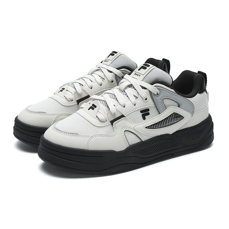 Fila Fusion Bank II Comfortable Versatile Durable Low-Top Skate Shoes Women Sneaker Black White T12W422304ASG