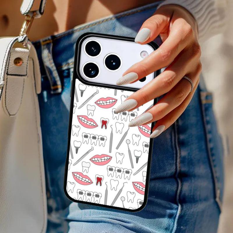 Dentist Tooth Dental Hygienist Phone Case For iPhone 17 Air 14 15 13 12 Max Cover For Apple 14 15 16 16e 11 Pro Max Plus