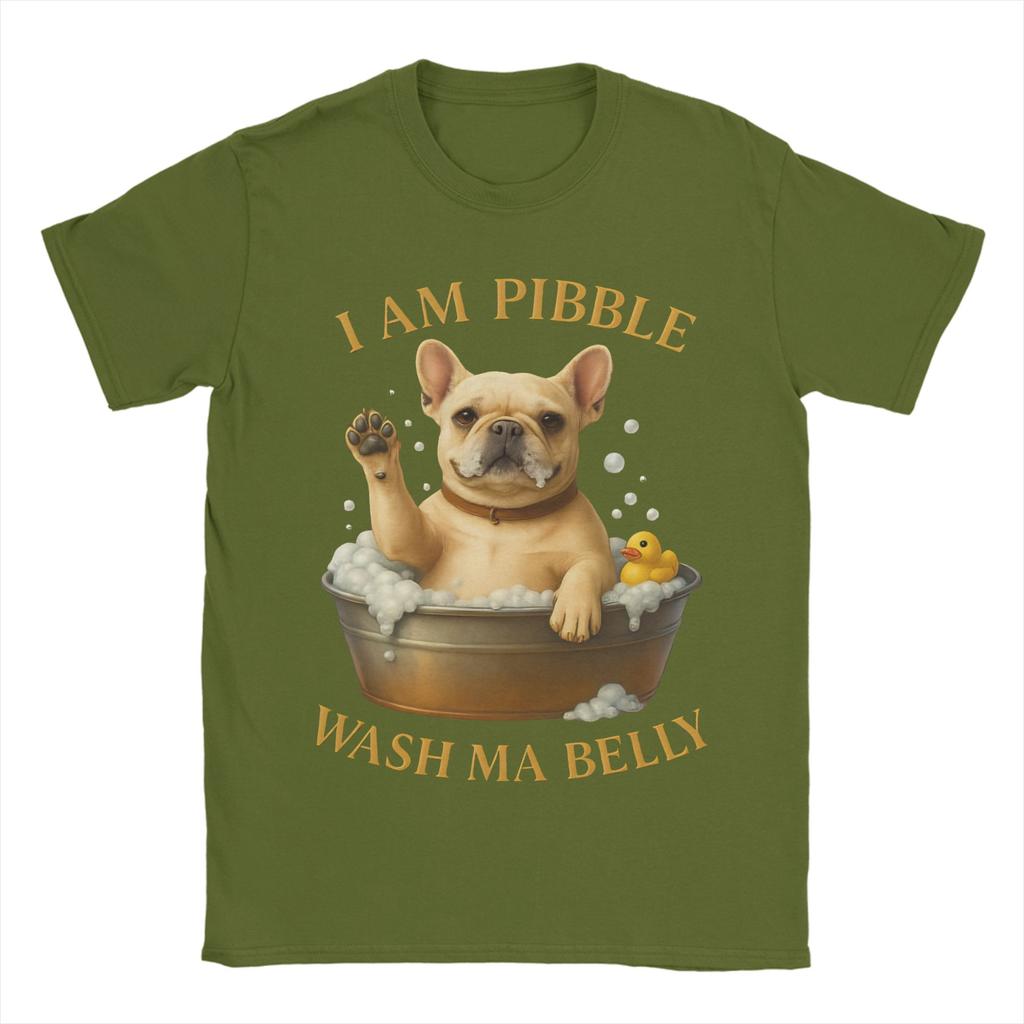 Lustiges Pibble Meme Wasch meinen Bauch T-Shirt für Männer Frauen Grafikdruck T-Shirts Baumwollkleidung