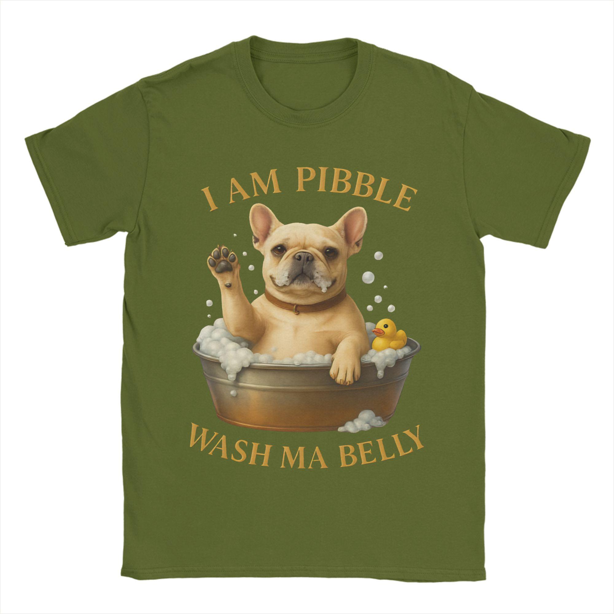

Funny Pibble Meme Wash My Belly Tee Shirt for Men Women Graphic Printed T Shirts Cotton Clothing 4XL