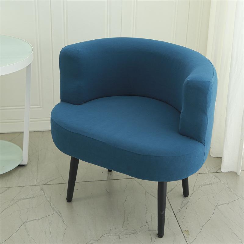 Large Curved Chair Seat Cover Elastic Low Backrest Chair Cover Universal Makeup Stool Cover Living Room Bedroom Lazy Sofa Covers
