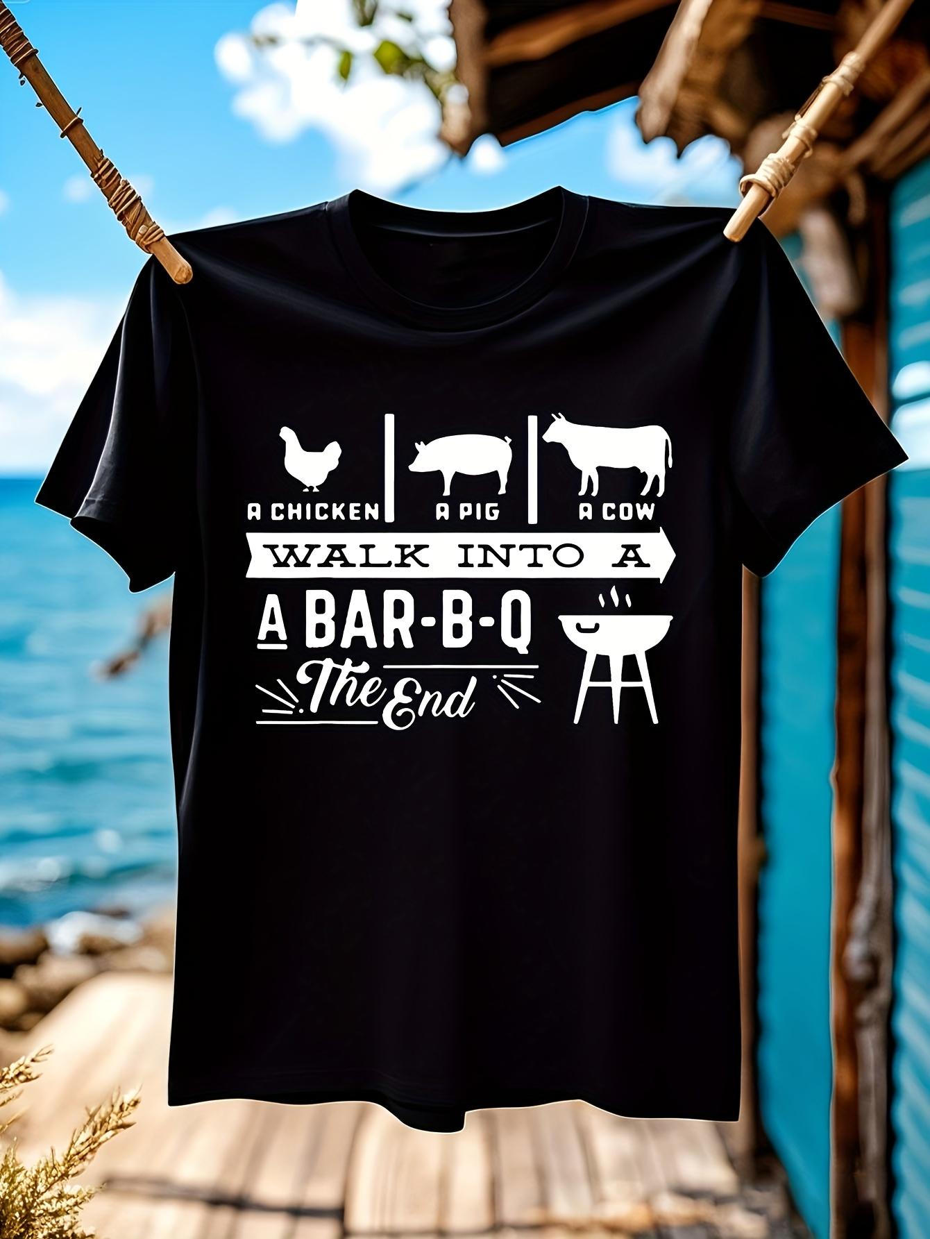 Funny Tshirt Funny BBQ Farm Animal Graphic Tee - Chicken ... XXXL