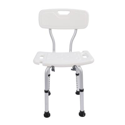 Height Adjustable Backrest Bath Chair Non Slip Backrest Bath Chair 250 Lbs Aluminium Alloy Shower