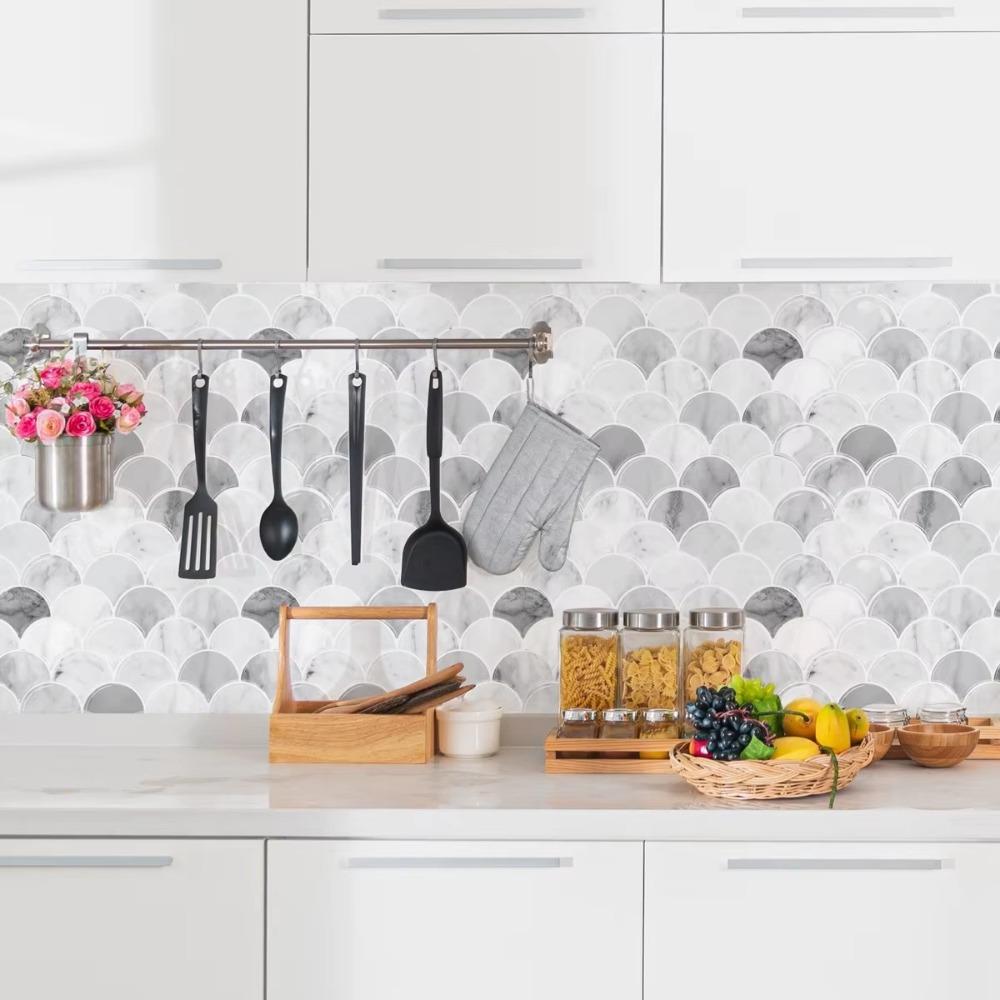 Self Adhesive Imitation Wall Tiles PVC Kitchen Backsplash New Wall Stickers  For Home Decor