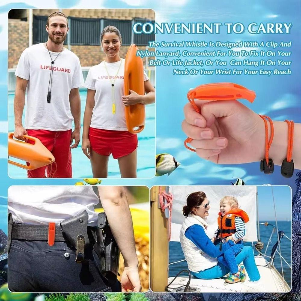 Loud Outdoor Survival Whistle Anti Loss Clip Rescue Emergency Whistle Outdoor Tool