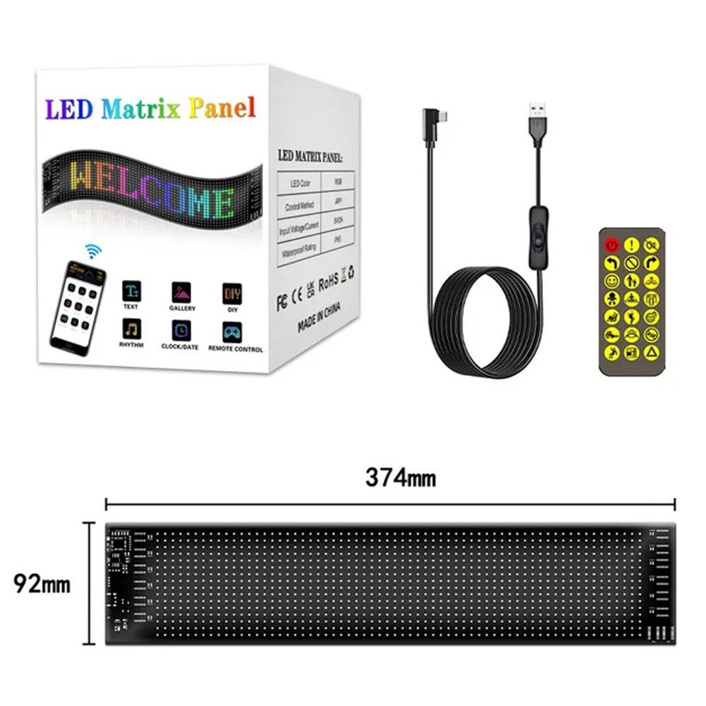 Auto LED Matrix Pixel Panel DIY RGB Beleuchtung Graffiti Scrolling Text Board Windschutzscheibe Werbung Bildschirm Bluetooth APP Steuerung