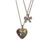 Valentine'S Day Niche Design Love Box Pendant Necklace Open And Close Peach Heart Pendant Collarbone Chain Copper Plated Real Gold