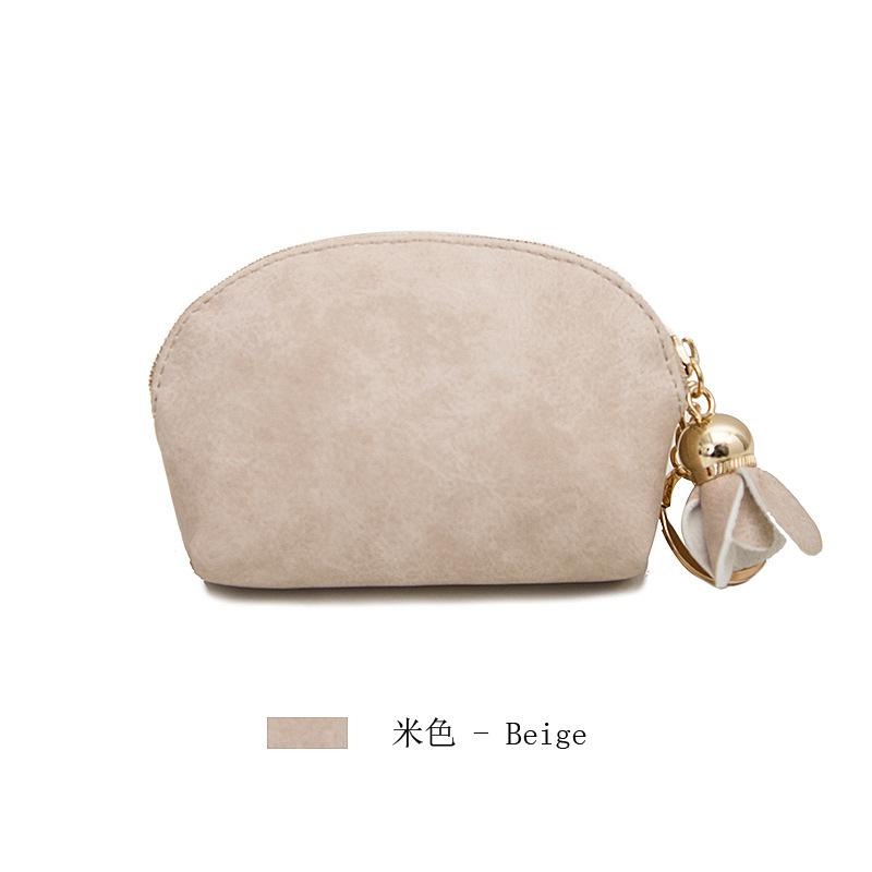 

Новая женская сумка для сменных вещей, милая студенческая сумка-пельмень на молнии, мини-кошелек для монет бежевый