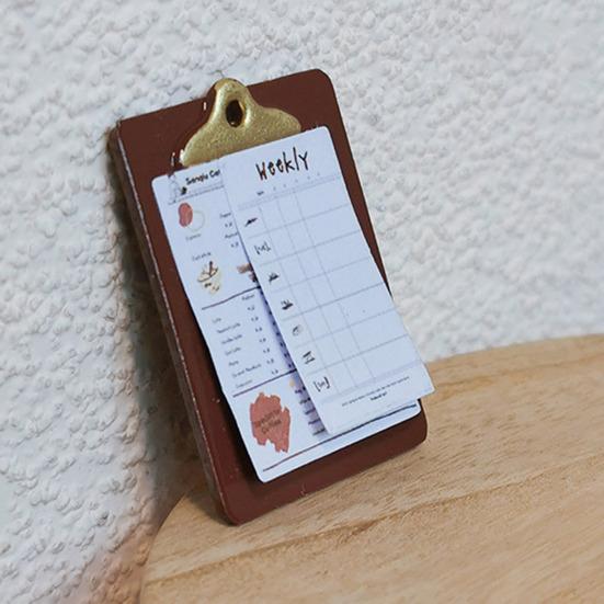 Miniature Menu Board Mini Clip Board with Menu Card Doll Accessory for 1/6 1/12 Doll Mansion Cafe Restaurant Scene