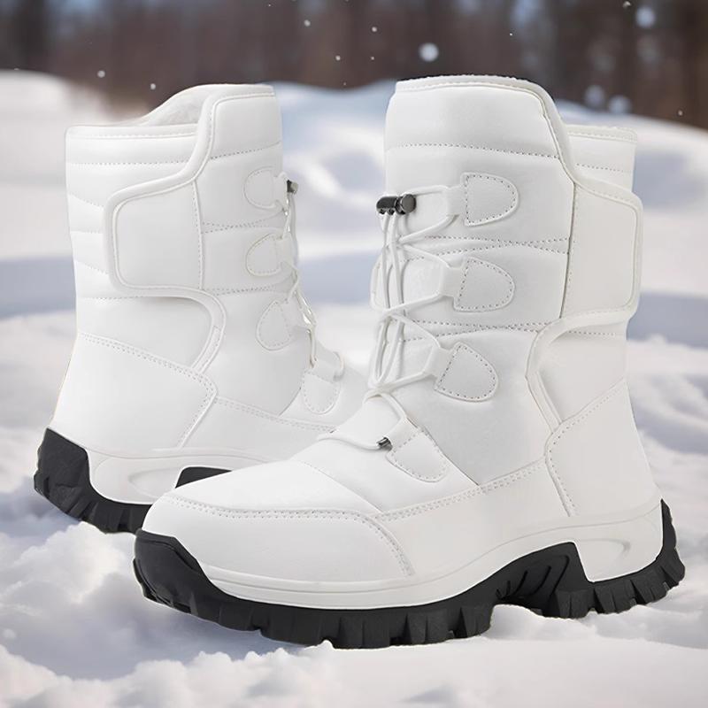 Tall cotton boots winter boots high top thickened velvet cotton shoes outdoor mountaineering snow boots