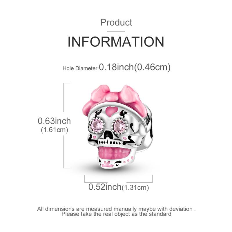 Original Copper Halloween Skeleton Witch Bat Pumpkin Charms Beads Skull Dangle Fit Women Original Bangle Bracelet