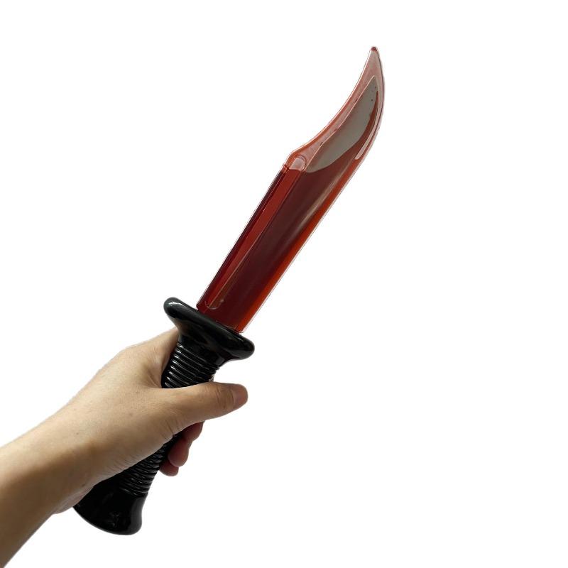 

Хелловін Симуляція Кровотечі Ніж Реквізит для макіяжу зомбі Обманута Смерть Кровотеча Ніж Реквізит з ножем, що тече кров ю Option 1 чорний