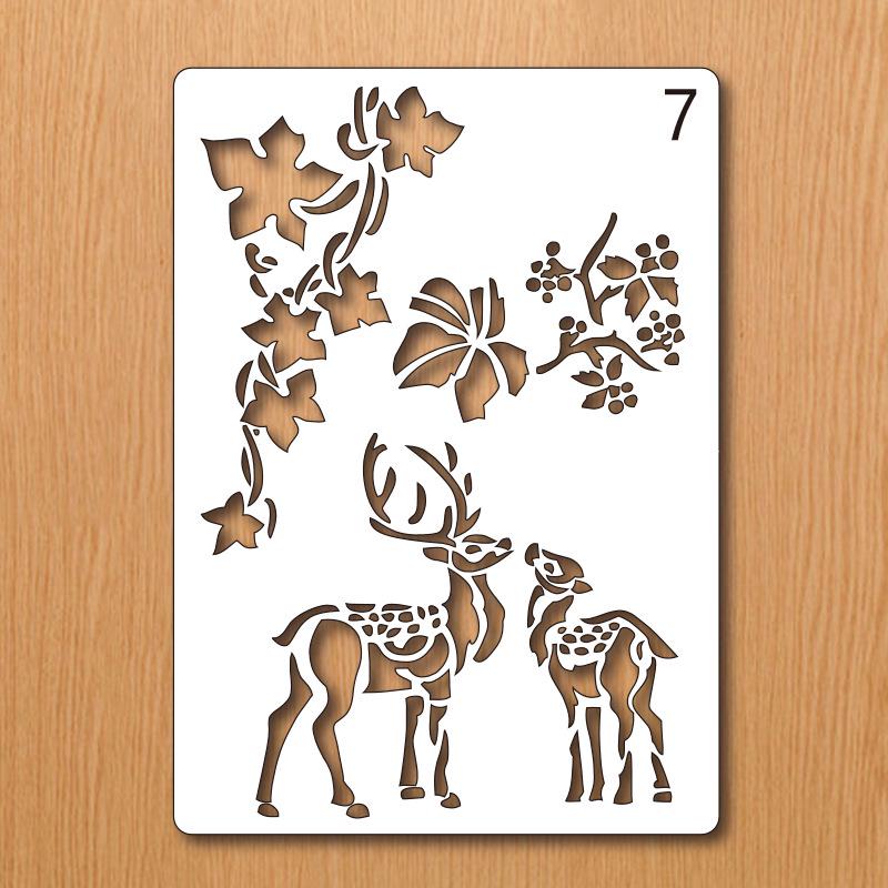 DIY трафарет для настенной росписи «Павлин и цветущая слива» для ручной живописи масляными пастелями