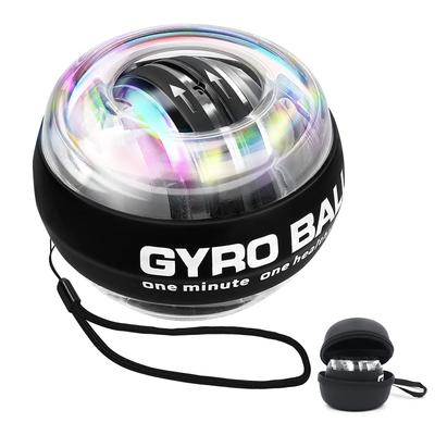 Uciy Powerball, Självstartande Greppstyrketräningsboll med LED-lampor, Snabbboll för Träning av Handled och Underarm, Twistboll med Rem